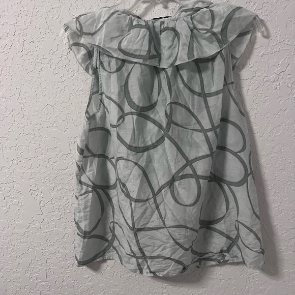 Women's Ruffled Gray Top - Picture 2 of 5